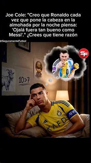 ¿RONALDO ENVIDIA A MESSI? 🐐🔥 Joe Cole: "Ojalá fuera tan bueno como él" #ronaldo #messi #fútbol