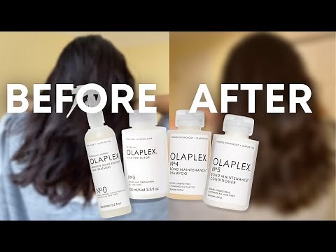 OLAPLEX BEFORE & AFTER No. 0, 3, 4, 5 (how to use, demo, review, results for straight wavy hair)