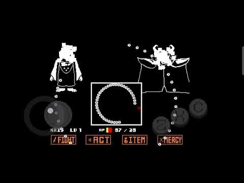 Doing Asriel Dreemurr battle undertale