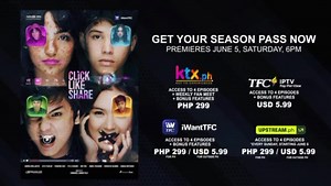 BUKAS NA! Francine Diaz invites you to watch #ClickLikeShare. Watch it via pay per view on KTX.ph, iWantTFC, TFC IPTV, and Upstream. Get your season pass now! | ABS-CBN PR | Facebook