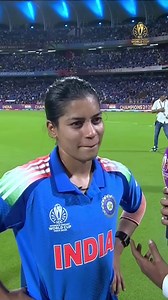 Amanjot Kaur relives a tense finish en route to a glorious #CWC25 Final win for India 👏 Watch the celebrations unfold LIVE, broadcast details 📺 http://bit.ly/46IKZtI | ICC - International Cricket Council