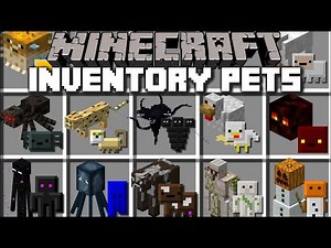 Minecraft INVENTORY PETS MOD / TRANSFORM MOBS IN TO PETS THAT YOU CAN USE !! Minecraft