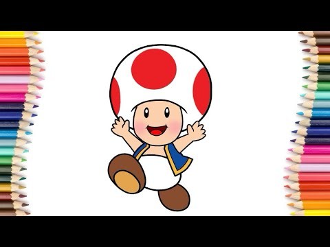 How to draw Toad from The Super Mario Galaxy Movie | Easy Drawing