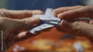 Assembling jet plane plastic model kit