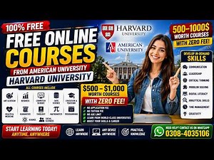 Harvard University America (USA) FREE Online Courses | Study at an American University | ZERO FEE