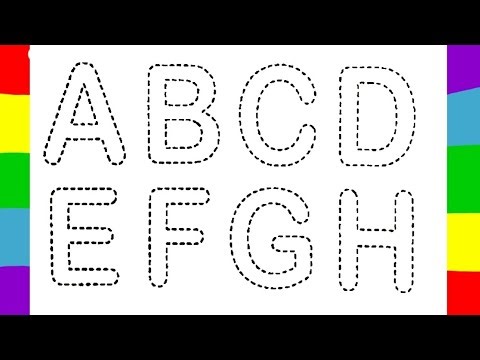 Abcd tracing for kids and toddlers| ABCD TRACING| Alphabet tracing and colouring