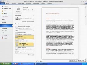 tutoriel Word 2010 : Impression de document