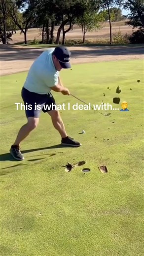 Golfers raging over what??💀 #golf #repair #maintenance #satisfying #golfcourse #worker #diy #fix