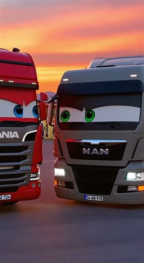 Scania vs MAN | Pixar Versiyonu 🚛 #shorts