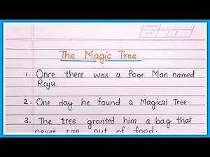 The Magic tree story 10 lines in english| moral story writing english | magic tree short story