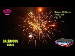 ZF2519 / GALÁTICOS / 263 SHOTS / 25+30mm Pyromania Compound Cake Fireworks #pyro #pyromania