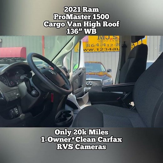 2021 Ram ProMaster 1500 Cargo Van High Roof 136" WB #mjsautoland #864cars