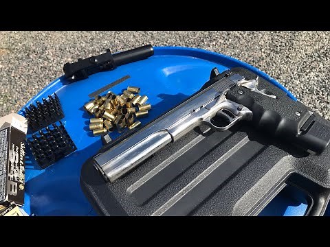 AMT Hardballer 45 ACP Longslide - at the range.