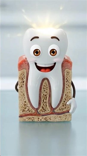 structure of tooth 3d animation #2026 #youtubeshorts #teeth #cartoonstyle #biology #science #viral