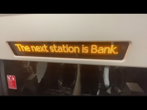 Refurbished Central line train in central section + announcements