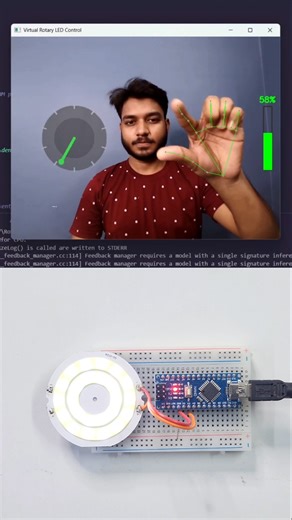 Virtual Rotary Knob using Computer Vision Python 🐍🔥 #python #pythonprogramming #pythontutorial #ai
