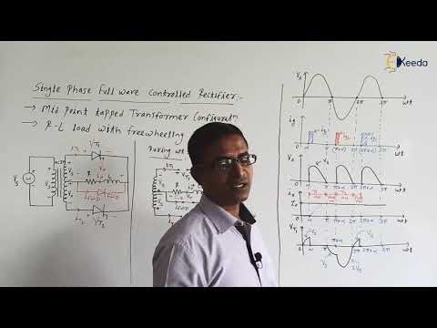 Single Phase FWC Rectifier: Mid Point Tapped Transformer: RL Load With FWD Circuit Operation