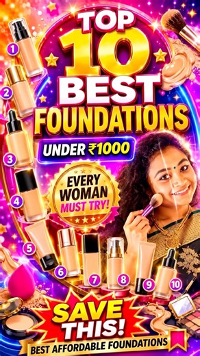 Top Best Foundations Under Budget🤯🫨🥰 #foundation #skincare