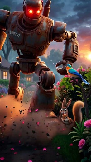 Scary Robot or Garden Hero? 🤖🌸✨ | Magical Moral Story for Kids #Shorts #KidsStories