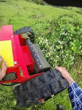 I flipped it! Remote control mower rollover. #shorts #shortsviral #remotecontrolmower #rcmower