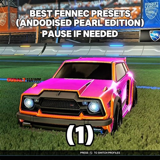 Best Fennec Presets (Andodised Pearl) #rocketleague#fennec#preset#tutorial#best#design