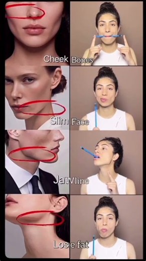Get Sharp Cheekbones & Jawline | Slim Face Fat Loss Workout 🔥