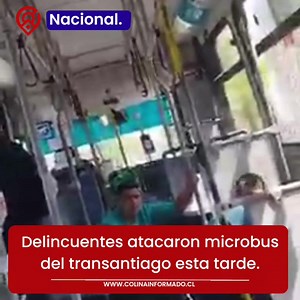 3.1K views · 38 reactions | Una turba de delincuentes ataca un microbus del sistema de transporte transantiago está tarde en la capital. El registro muestra que no les importo que en su interior se encontrarán pasajeros, según reporte no habrían lesionados. | Colina Informados | Facebook