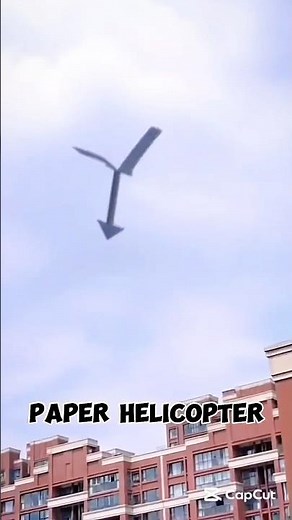 Fast Rotate flying paper helicopter /how to make paper helicopter flying up /paper flying toy #short