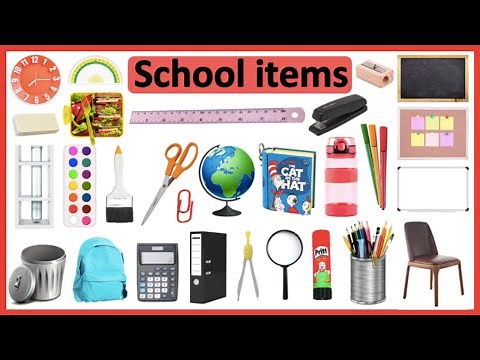 50+ SCHOOL ITEMS IN ENGLISH 📕 ⏰ | Improve vocabulary & pronunciation