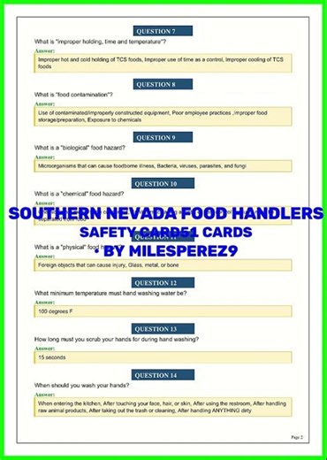 SOUTHERN NEVADA FOOD HANDLERS SAFETY CARD51 CARDS â€¢ BY MILESPEREZ9 video