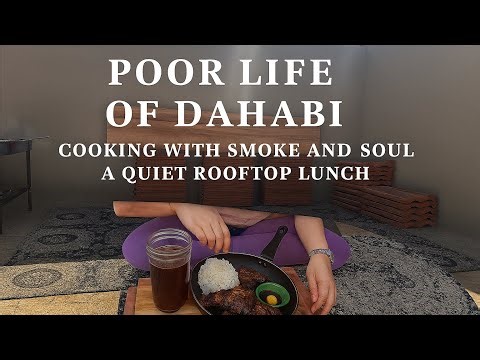 Cooking Alone with Smoke and Soul | A Quiet Rooftop Lunch #survival #outdoorcooking #camping #ksa