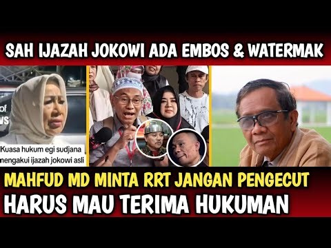 SAH IJAZAH JOKOWI ADA WATERMAK & EMBOS,, MAHFUD MD SENTIL RRT JANGAN PENGECUT, ENAK AJA MINTA DAMAI?