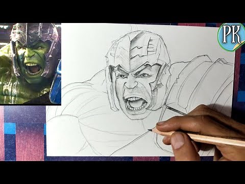How to draw HULK // Outline and shading Tutorial // its very easy #hulk