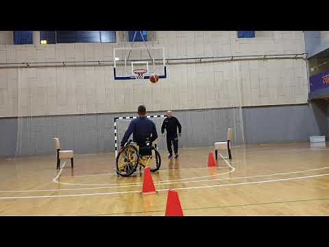 Wheelchair Basketball Training - Shooting, Dribbling