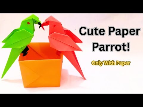 Cute Paper Parrot | Easy DIY Origami Bird