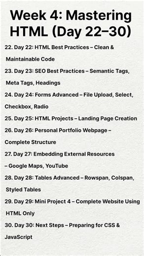 HTML in 30 Days for Job & Freelancing – Hindi