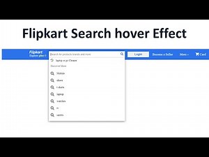 Flipkart Search Hover Effect using html css only