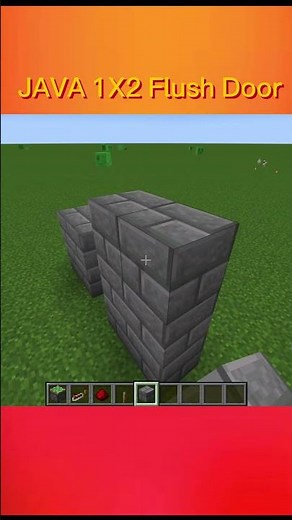 Java 1x2 Flush Piston Door #minecraftshorts #redstone #java