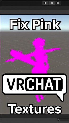 Fix pink textures for VRChat Fast!!! #vrchatavatars #vrchat #unity3d