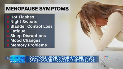 Warning about menopause product marketing