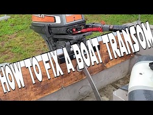 How to fix a boat transom. Cracked transom board
