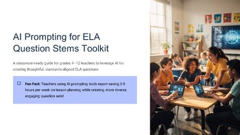 AI Prompting for ELA Question Stems Toolkit classroom ready guide for