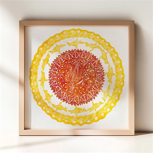 Bright Large Linocut Print Cockatiel Parrots Forestcore Baby Nursery Wall Art Home Workspace Decor Original Discounted Artwork One of a Kind - Etsy