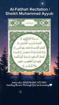 Beautiful Al-Fatihah Recitation | Sheikh Muhammad Ayyub Soul-Stirring Non-Arab Qari 🌎 #dailyquran
