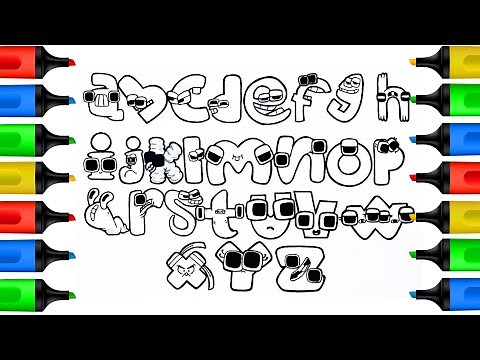 Coloring Alphabet Lore (A - Z) Lower Case.| Small Letters Lore Alphabet Coloring Page.