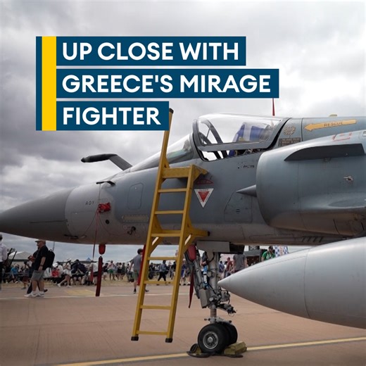 💥Show & tell: Fighter Jet edition Get up close and personal with the Mirage 2000-5EG -sleek, swift and sharp✈️ | Forces News