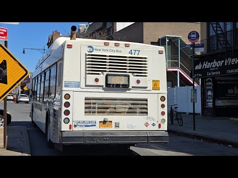MTA NYCT Bus: 2012 New Flyer C40LF #477 On The B63