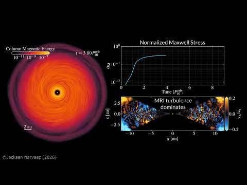 MHD Simulation of an Accretion Disc - Jacksen Narvaez