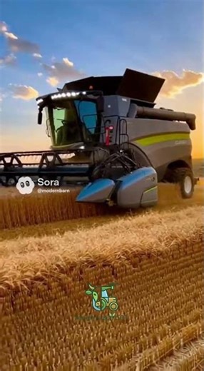 Future farming in action 🚜🌾 #ModernFarming #WheatHarvest #AgriTech