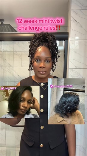 12 Week Mini Twist Hair Challenge Rules and Tips